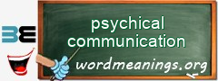 WordMeaning blackboard for psychical communication